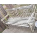 Wooden garden bench