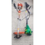 Large Castor brush cutter along with a strimmer