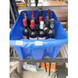 Quantity of bottled red wines