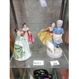 4 Royal Doulton lady figures