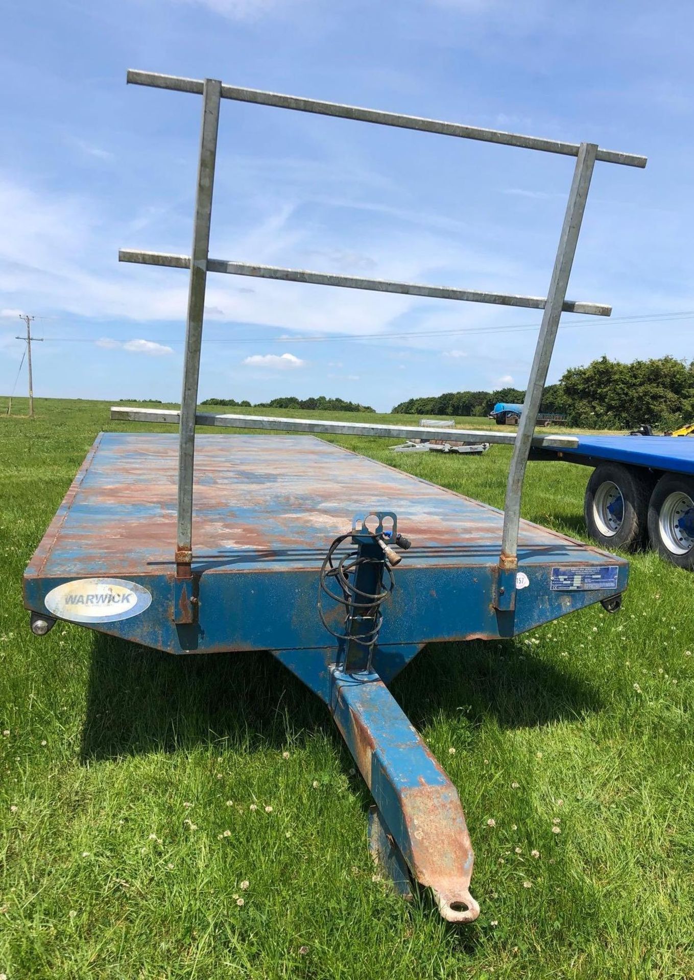 Warwick 25ft Twin Axle Bale Trailer c/w Lights & Hydraulic Brakes