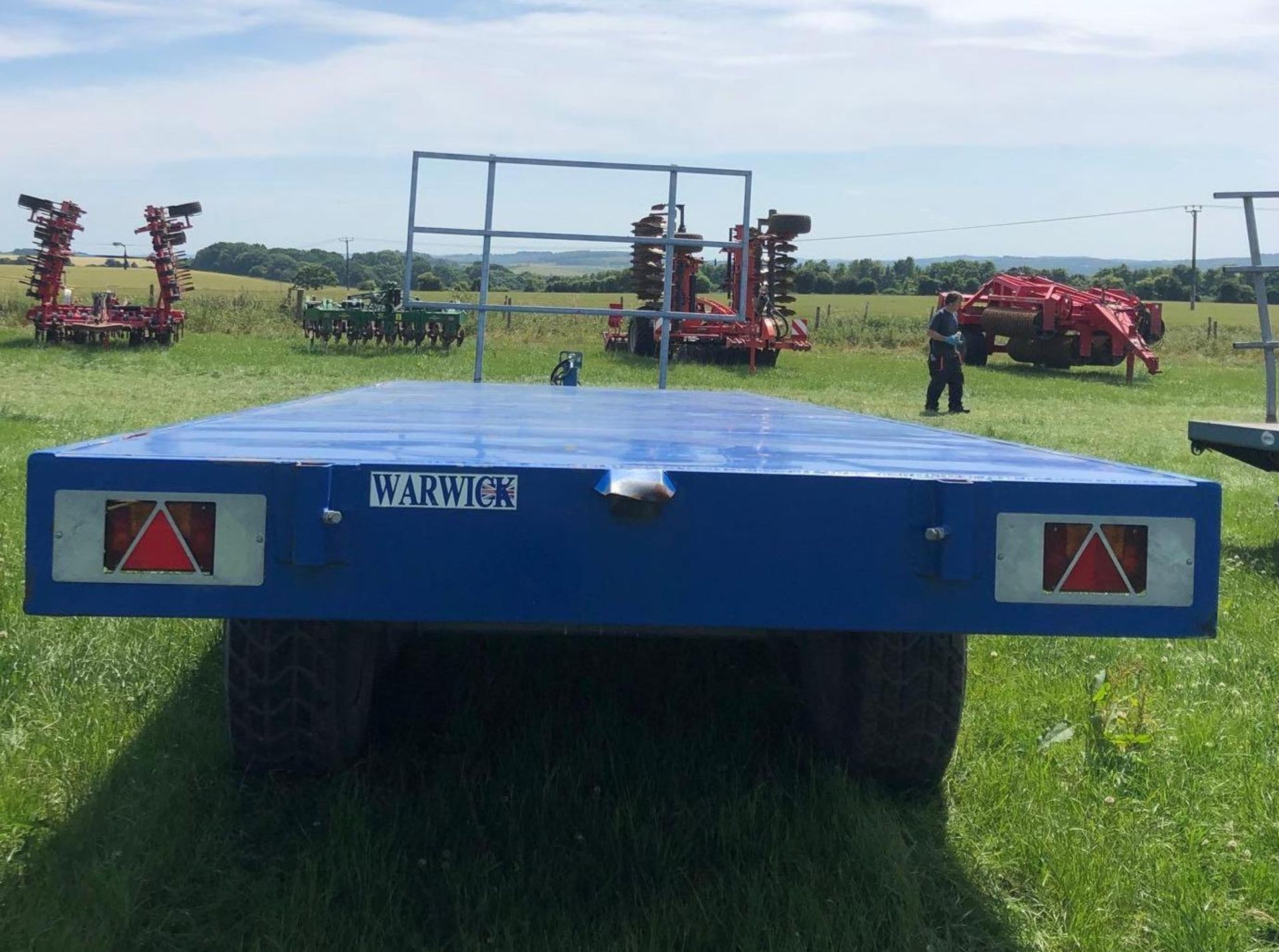 Warwick 25ft Twin Axle Bale Trailer c/w Super Singles, Lights, Sprung Axle & Hydraulic Brakes ( - Image 3 of 4