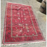 A Baluchi rug with three rows of five guls, 176cm