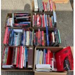 A large collection of Ferrari books, in six boxes