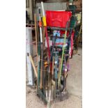 Collection of gardening hand tools