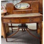 Edwardian Satinwood Dressing Table with leather in