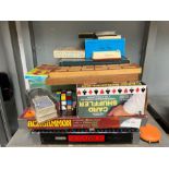 Collection of vintage and modern board games