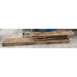 Seven large slabs of live timber