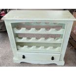 Painted pine wine rack and storage unit