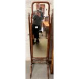 Mahogany cheval mirror