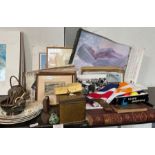 Pictures, frames, silver plated items, animal horn