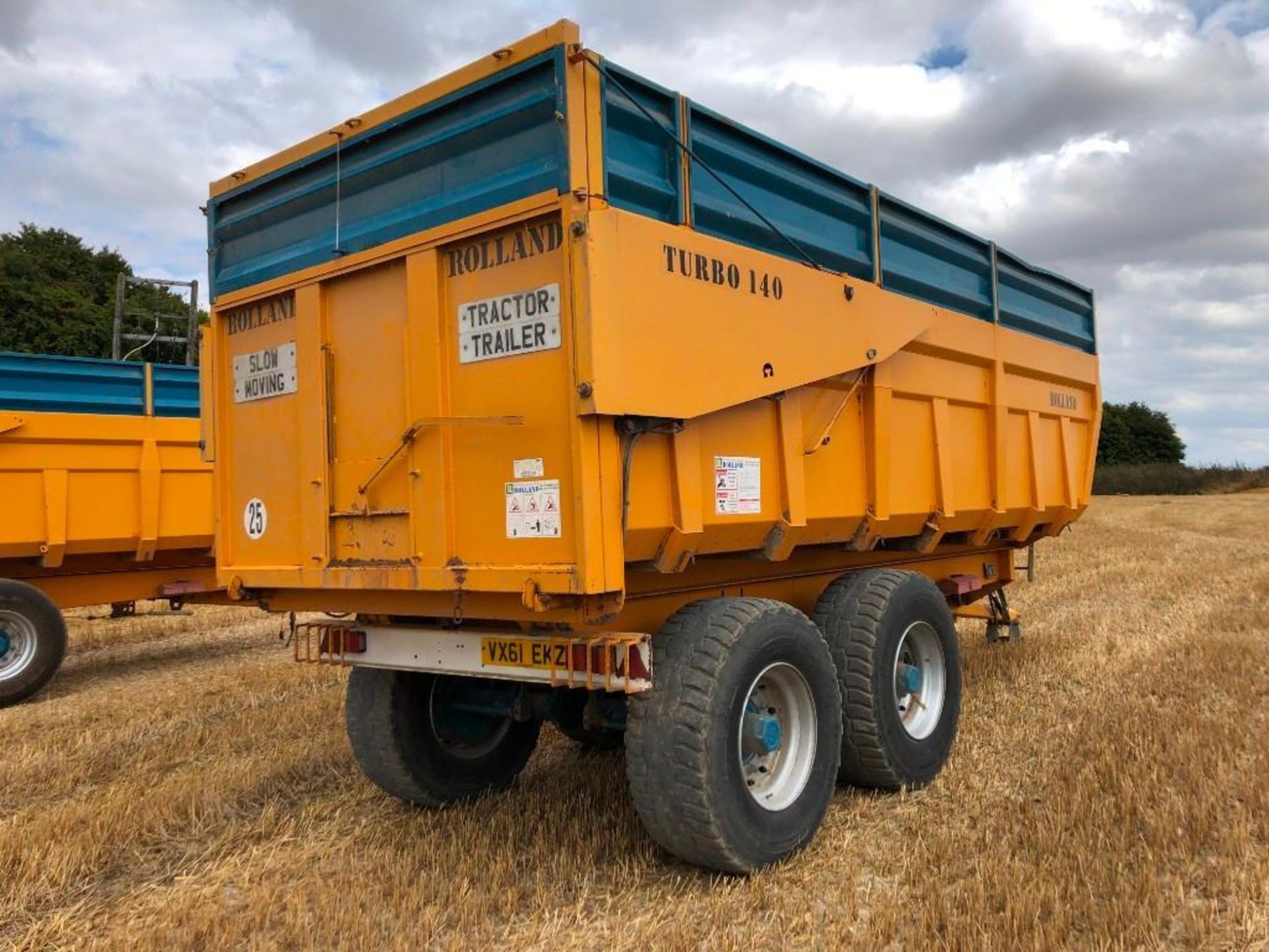 Rolland DM013 Twin Axle Turbo 140 Grain Trailer c/w Sprung Draw Bar & Axle, Hydraulic Tail Gate (SN: - Image 3 of 7