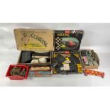 A collection vintage toys including Scalextric, ti