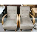 A pair of Art Deco lounge chairs