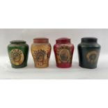 A collection of four Victorian tobacco jars to inc