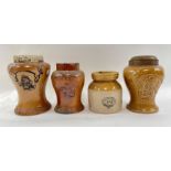 A collection of four Victorian tobacco jars, one w