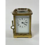 A 20th century brass cased carriage clock