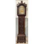 A 19th century longcase clock, with brass and stee