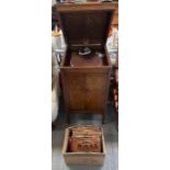 An HMV 157 oak cased gramophone