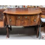 A 19th century mahogany bow front sideboard, with