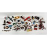 A collection of die cast solider, model cars and o