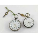 An unnamed silver open face pocket watch, the roun