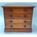 A 20th century mahogany apprentice chest of drawer