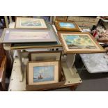 Framed paintings and prints