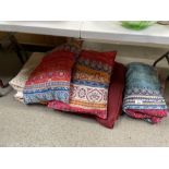 Collection of vintage throws and linen