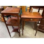 2 Victorian mahogany side/lamp tables