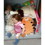 Soft toys, dolls, board games etc