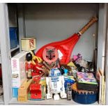 Vintage toys to include a model of "R2D2", Woody,