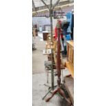 Metal coat/hat stand along with a wooden standard