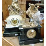 ## WITHDRAWN ## 2 decorative mantle clocks with gilded horses