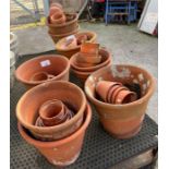 Collection of terracotta plant pots