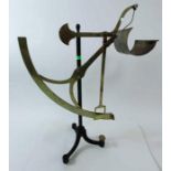 A 19th century brass scientific scales retailed by