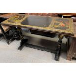 A 20th century Chinese painted console table, deco