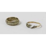 A 9 carat gold eternity ring; and a ring stamped ‘