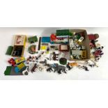 A collection of farmyard plastic toys including Match