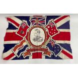 An Edward VIII souvenir flag, with a portrait to t