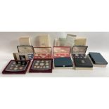 A collection of United Kingdom proof coin sets, m