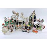 A collection of 19th century Staffordshire figures