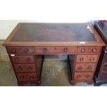 Victorian mahogany pedestal desk