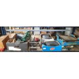 Large collection of tools, sash clamps, G clamps a