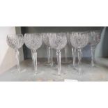 A set of ten Waterford Hock glasses