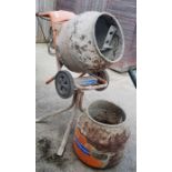 Belle cement mixer with spare drum and stand