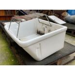 Large trough style ceramic sink