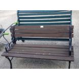 2 metal ended benches