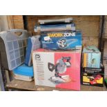 Collection of tools to include a biscuit jointer,