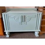Pale blue painted Art Deco style sideboard